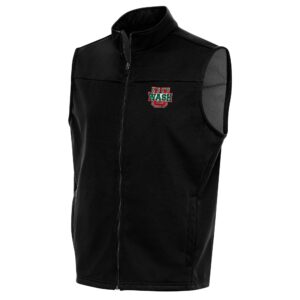 Men's Antigua  Black Washington-St. Louis  Links Golf Full-Zip Vest