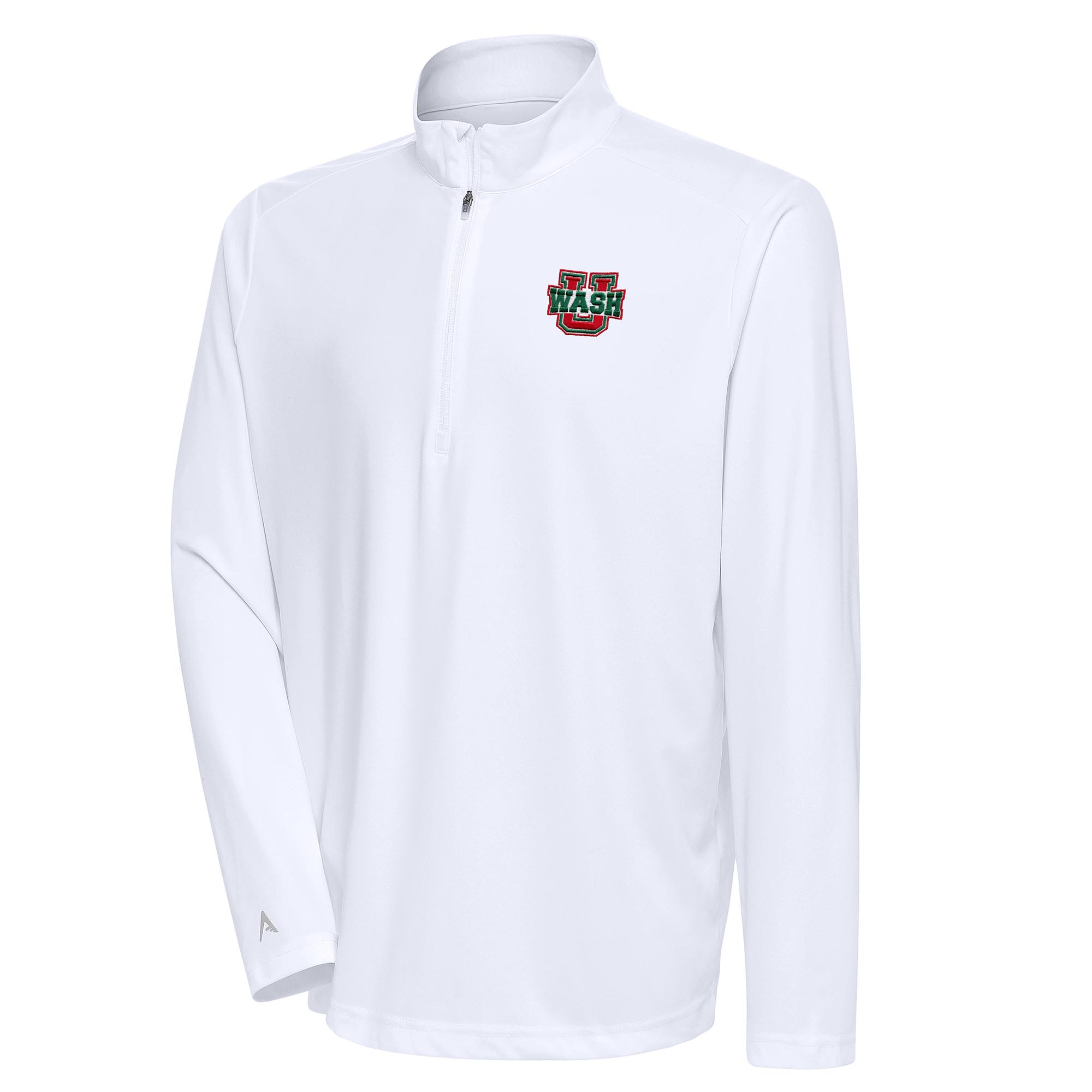 Men's Antigua White Washington-St. Louis Tribute Quarter-Zip Pullover Top