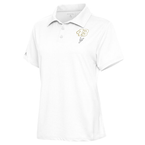Women's Antigua  White Erik Jones Motivated Polo