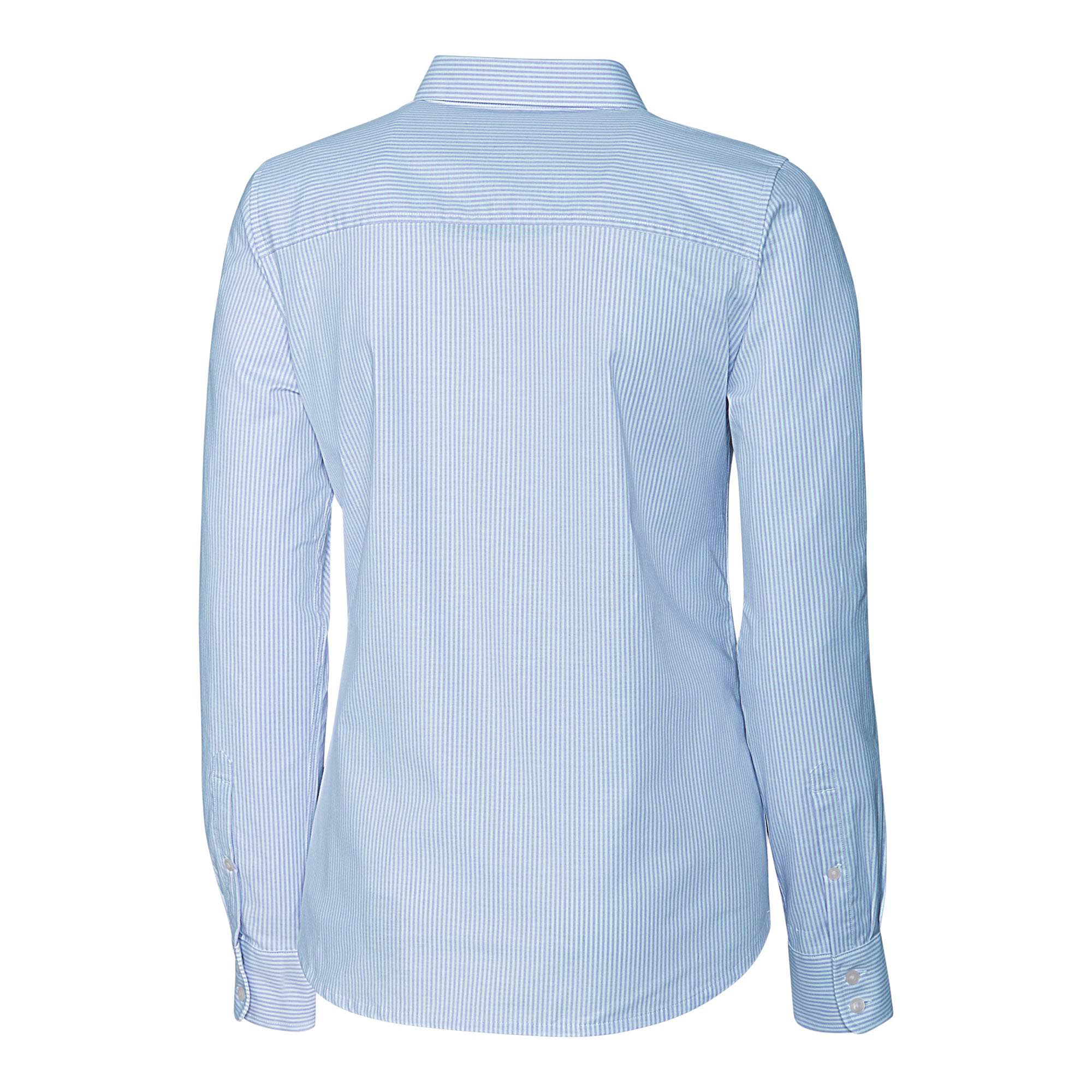 Women's Cutter & Buck Light Blue Las Vegas 51s Stretch Oxford Stripe Long Sleeve Button-Up Dress Shirt - Image 4