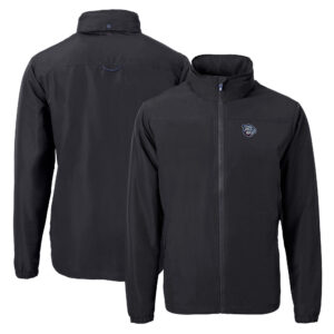 Men's Cutter & Buck Black Lehigh Valley IronPigs Charter Eco Recycled Full-Zip Jacket