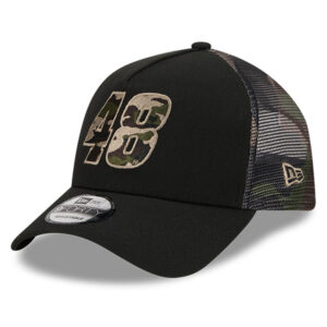 Men's New Era  Black Alex Bowman  Camo 9FORTY A-Frame Trucker Adjustable Hat