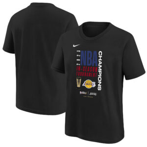Youth Nike  Black Los Angeles Lakers 2023 NBA In-Season Tournament Champions Locker Room T-Shirt