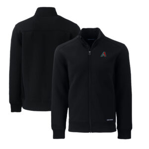 Men's Cutter & Buck  Black Arizona Diamondbacks Roam Eco Recycled Full-Zip Jacket