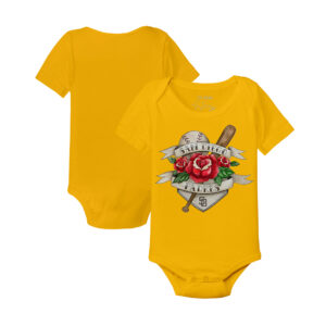Infant Tiny Turnip Gold San Diego Padres Tattoo Rose Bodysuit