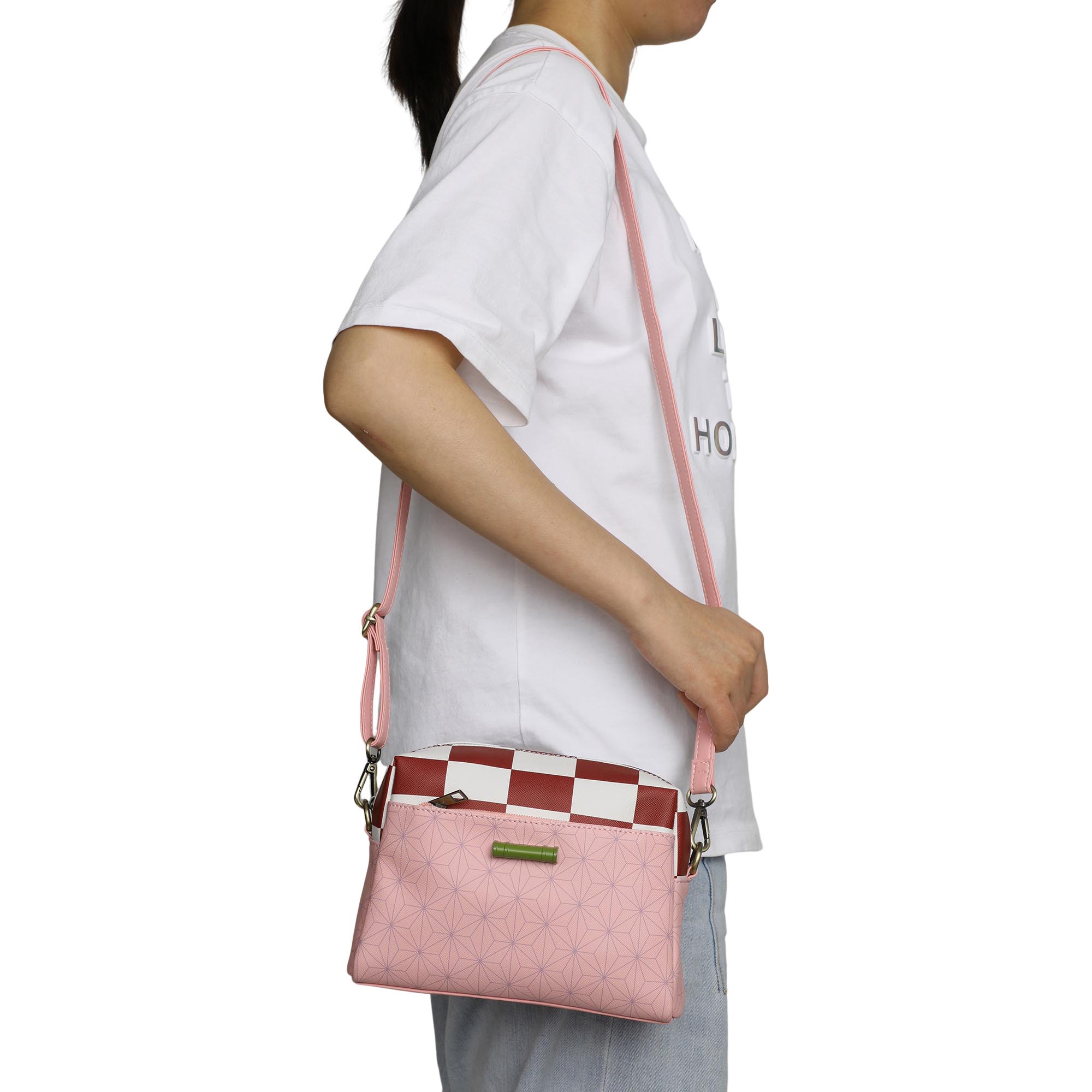 Demon Slayer: Kimetsu no Yaiba Nezuko Metal Badge Crossbody Handbag - Image 6