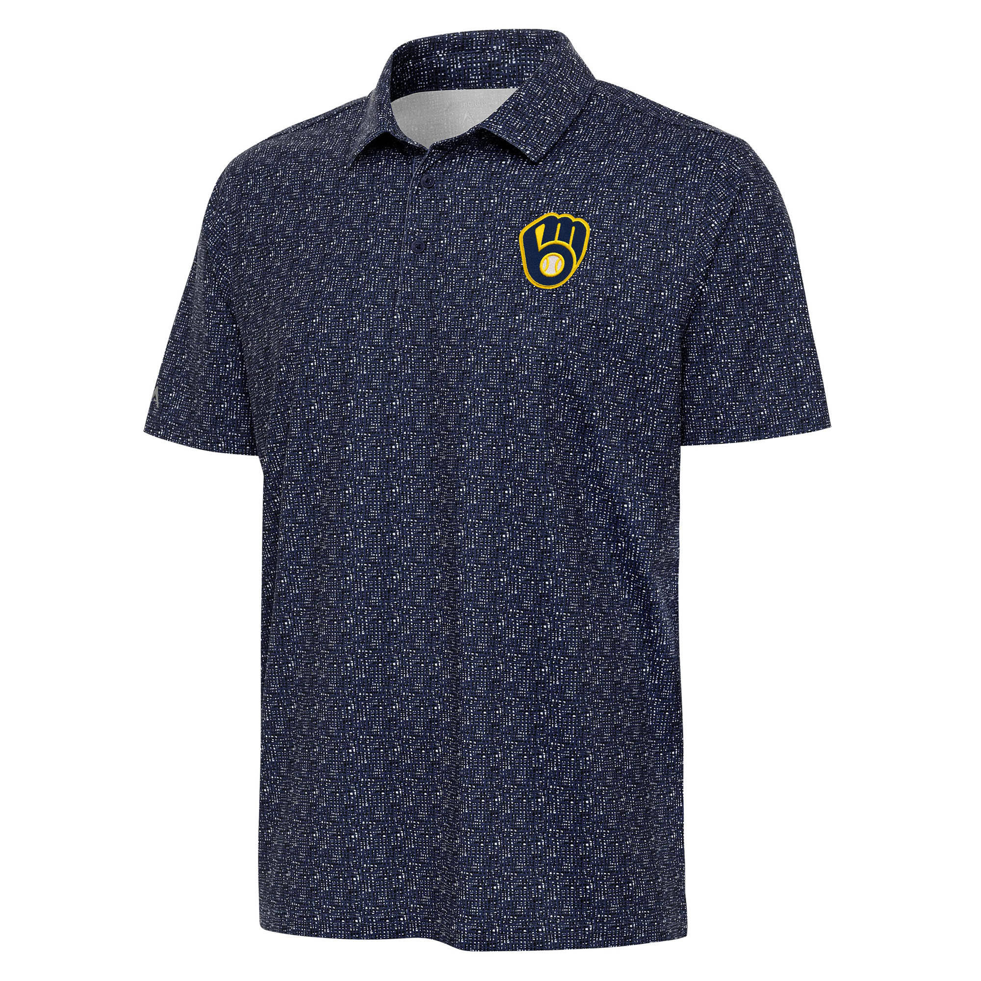 Men's Antigua Navy Milwaukee Brewers Figment Polo