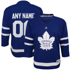 Youth  Blue Toronto Maple Leafs Home Replica Custom Jersey