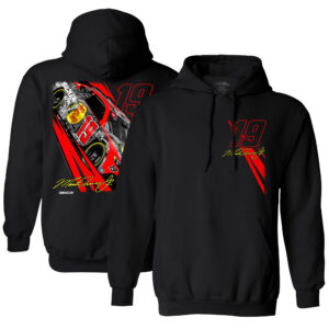 Men's Joe Gibbs Racing Team Collection  Black Martin Truex Jr Bass Pro Shops Car Pullover Hoodie