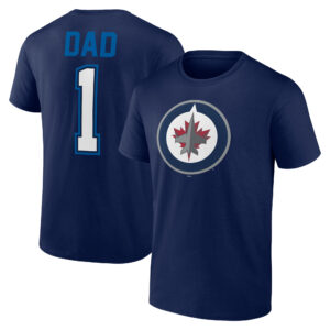 Men's Navy Winnipeg Jets Father's Day #1 Dad T-Shirt