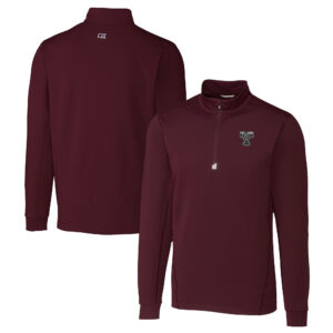 Men's Cutter & Buck  Maroon Texas A&M Aggies Vault DryTec Traverse Stretch Quarter-Zip Pullover