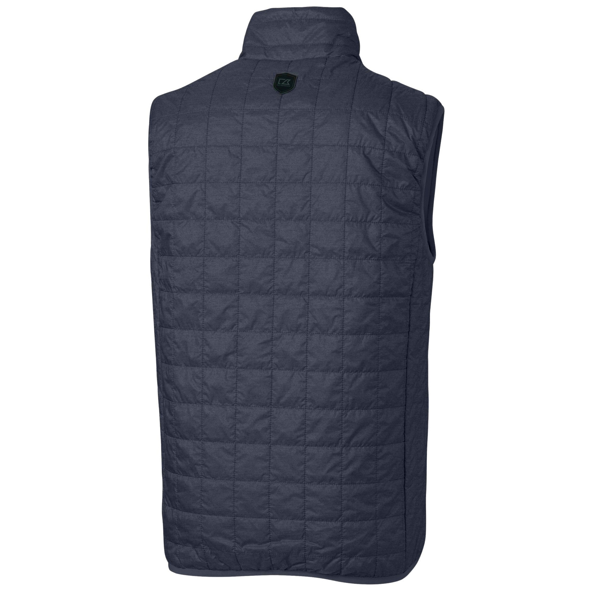 Men's Cutter & Buck Charcoal Syracuse Orange Rainier PrimaLoft Big & Tall Eco Insulated Full-Zip Puffer Vest - Image 7