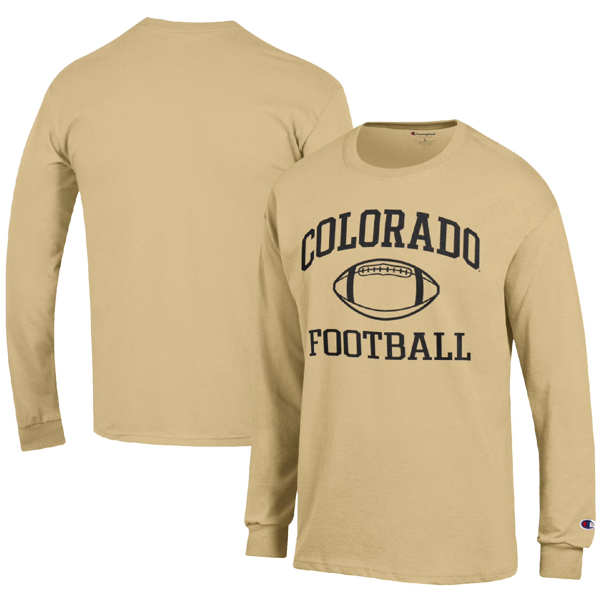 Men's Champion Gold Colorado Buffaloes Football Icon Long Sleeve T-Shirt - Image 2