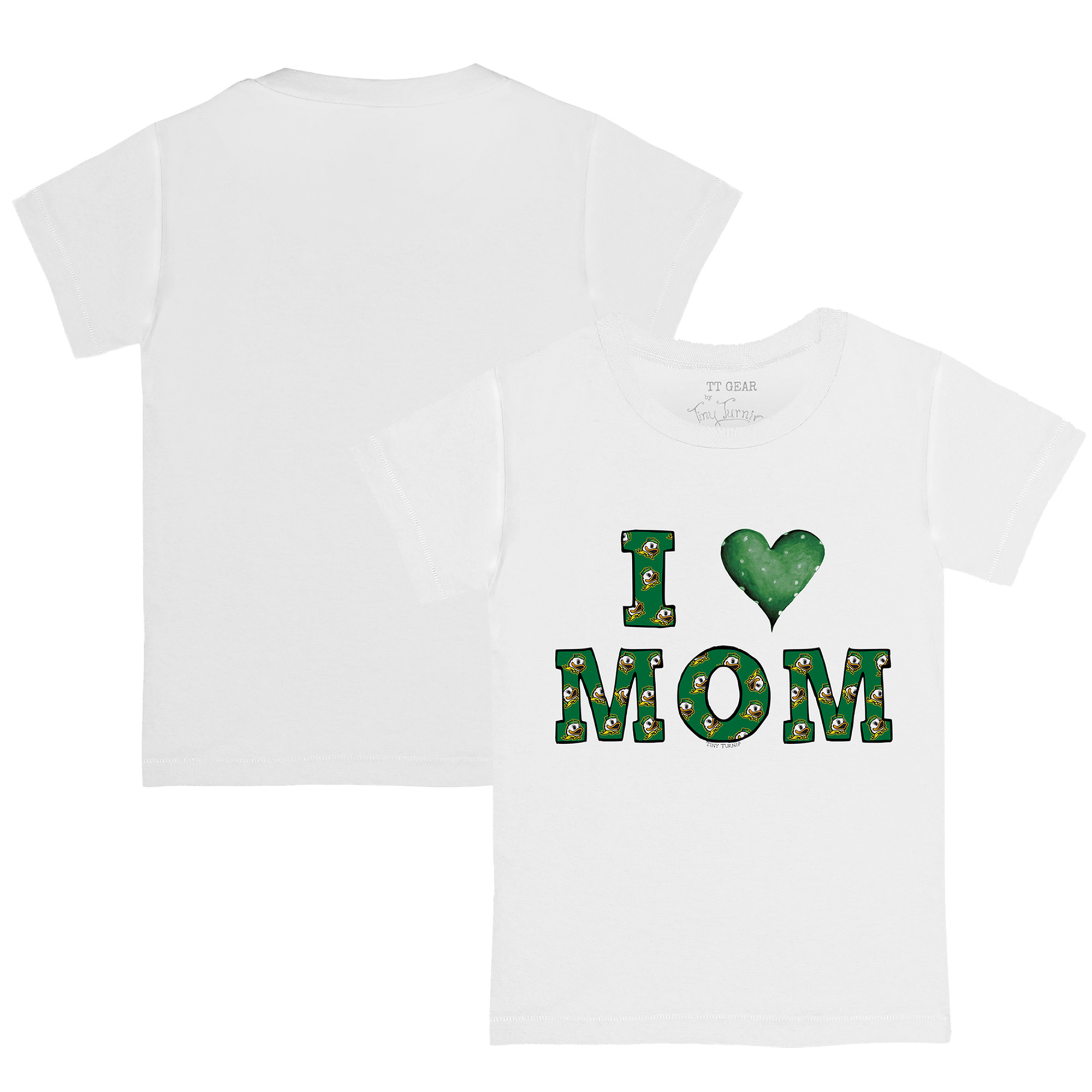 Infant Tiny Turnip White Oregon Ducks Mom T-Shirt