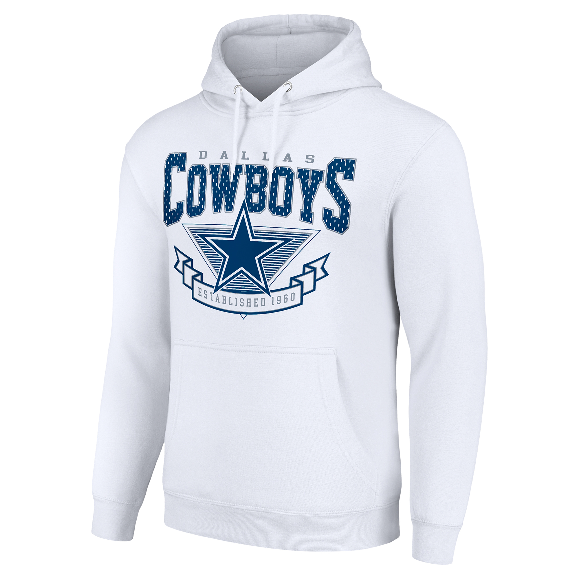 Men's Starter White Dallas Cowboys ‘80s Inspired Pullover Hoodie - Image 3