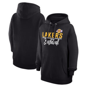 Women's G-III 4Her by Carl Banks Black Los Angeles Lakers Graphics Fleece Pullover Hoodie