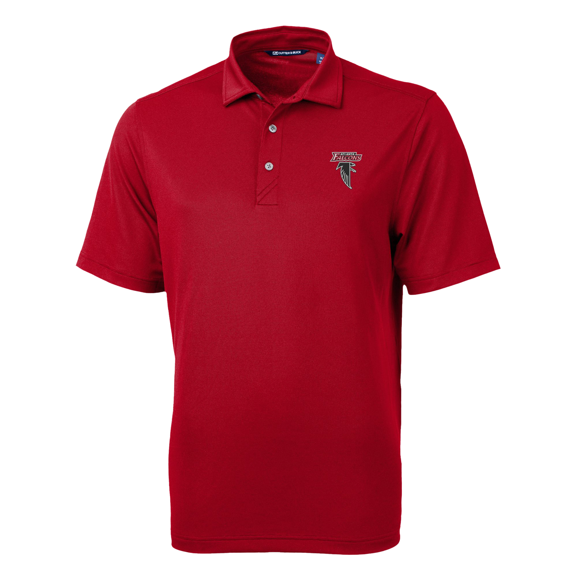 Men's Cutter & Buck Red Atlanta Falcons Virtue Eco Pique Recycled Polo - Image 3