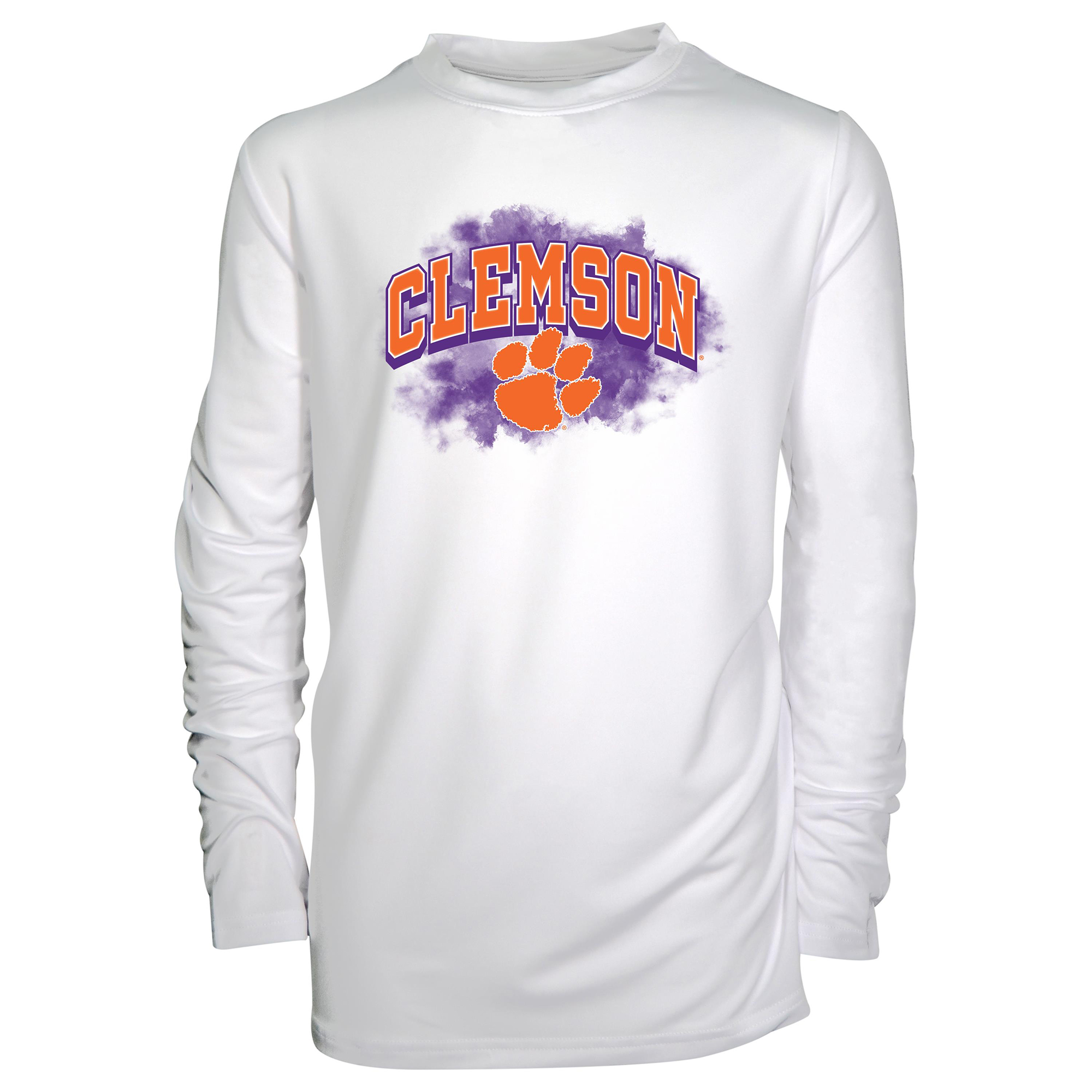 Youth Garb White Clemson Tigers Jessie Long Sleeve Sunshirt