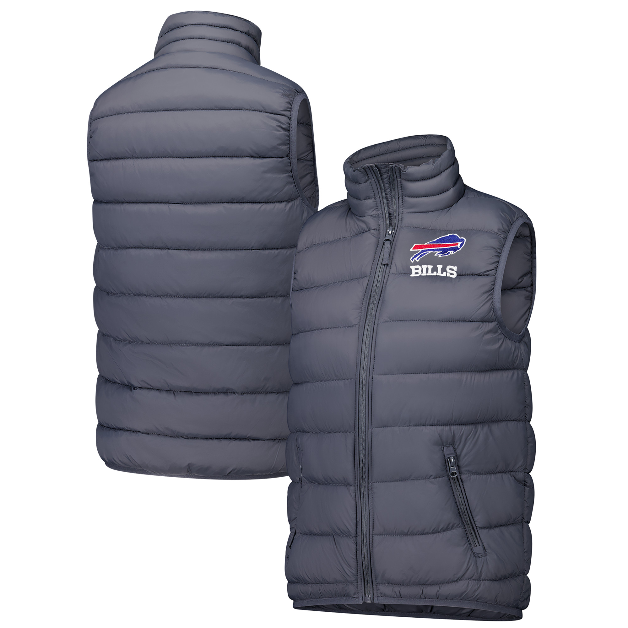 Women's Dunbrooke Heather Charcoal Buffalo Bills Alberta Full-Zip Vest - Image 2