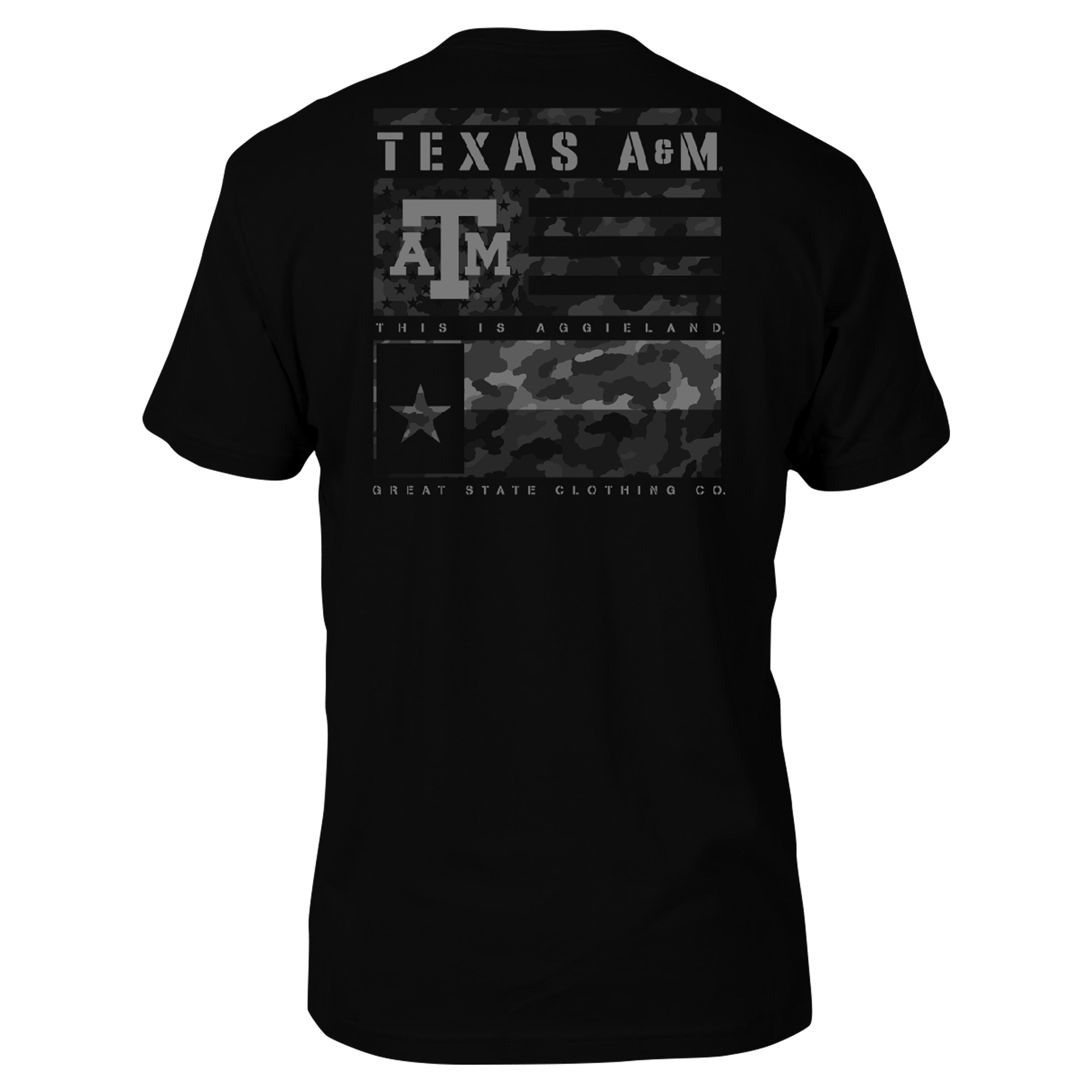 Men's Black Texas A&M Aggies Camo Flag Panel T-Shirt - Image 7