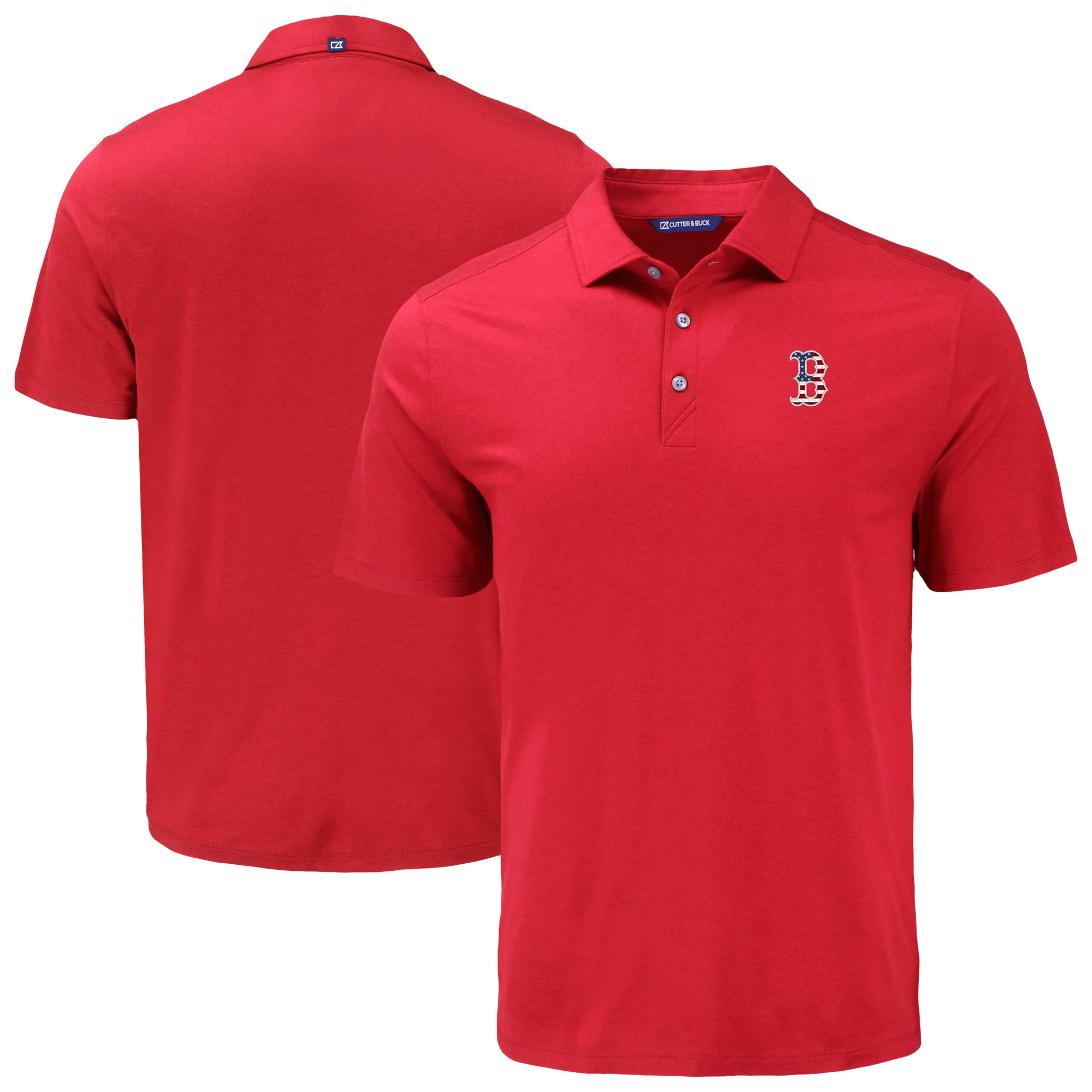 Men's Cutter & Buck Red Boston Red Sox Coastline Epic Comfort Eco Recycled Polo