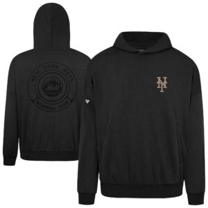Men's Levelwear Black New York Mets Contact Oversized Pullover Hoodie