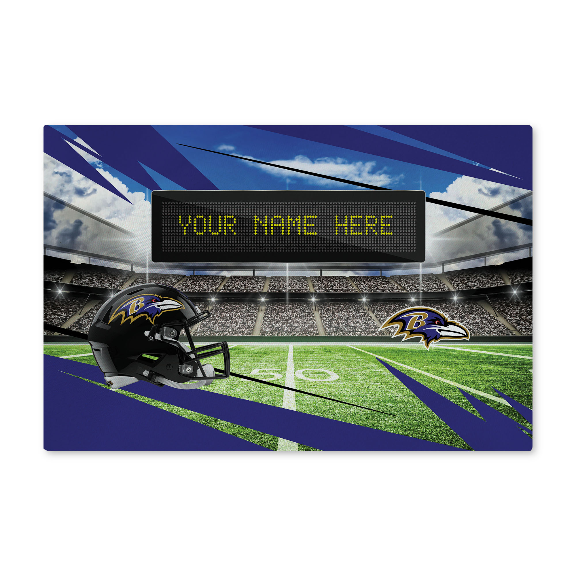 The Northwest Group Baltimore Ravens Scoreboard Personalized 20" x 32" Washable Rug