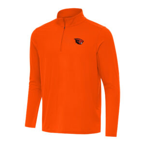 Men's Antigua Orange Oregon State Beavers Intent Quarter-Zip Top