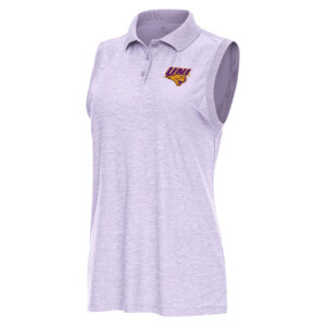 Women's Antigua  Heather Lavender Northern Iowa Panthers Recap Sleeveless Polo