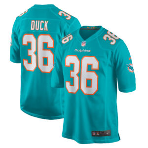 Men's Nike Storm Duck  Aqua Miami Dolphins  Game Jersey