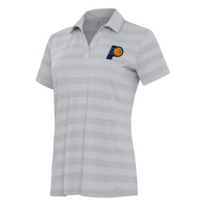 Women's Antigua Gray Indiana Pacers Tunnel Polo
