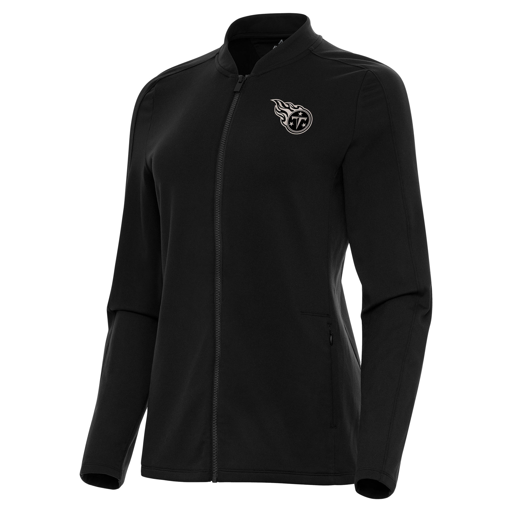 Women's Antigua Black Tennessee Titans Continual Full-Zip Jacket
