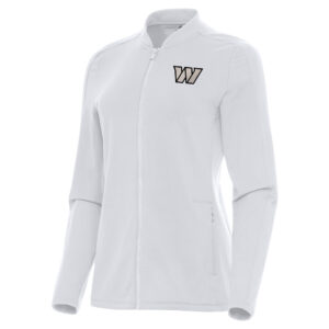 Women's Antigua  White Washington Commanders Continual Full-Zip Jacket