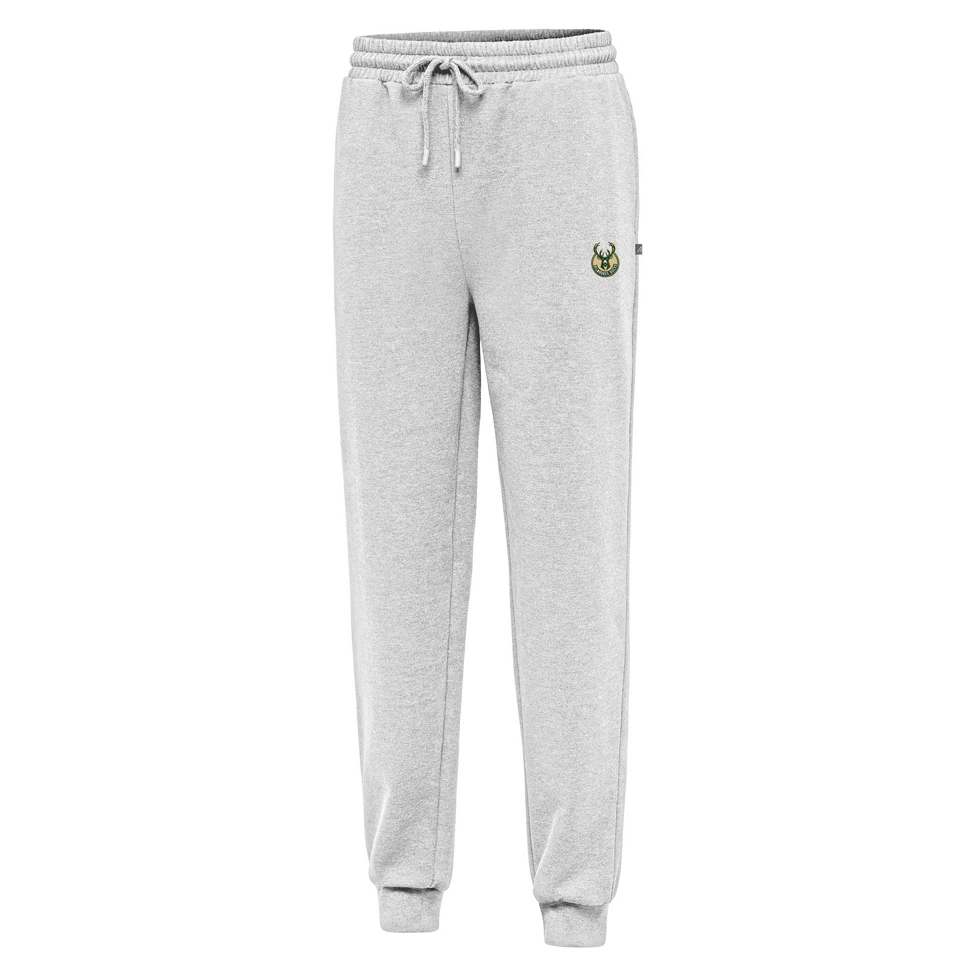 Men's Antigua Heather Gray Milwaukee Bucks Idol Jogger Pants