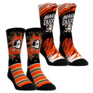 Unisex Rock Em Socks  Anaheim Ducks Ice Breaker Two-Pack Crew Socks Set