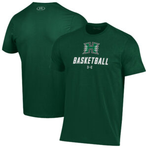 Men's Under Armour  Green Hawaii Rainbow Warriors Basketball Performance T-Shirt