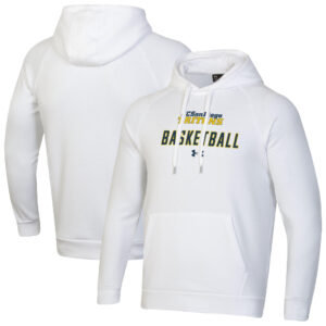 Men's Under Armour White UC San Diego Tritons Basketball Rival Raglan Fleece Pullover Hoodie