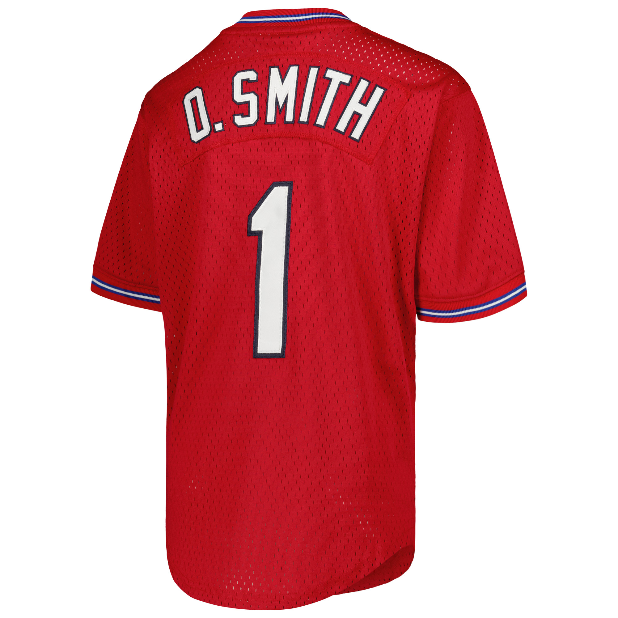 Youth Mitchell & Ness Ozzie Smith Navy St. Louis Cardinals Cooperstown Collection Mesh Batting Practice Jersey - Image 7