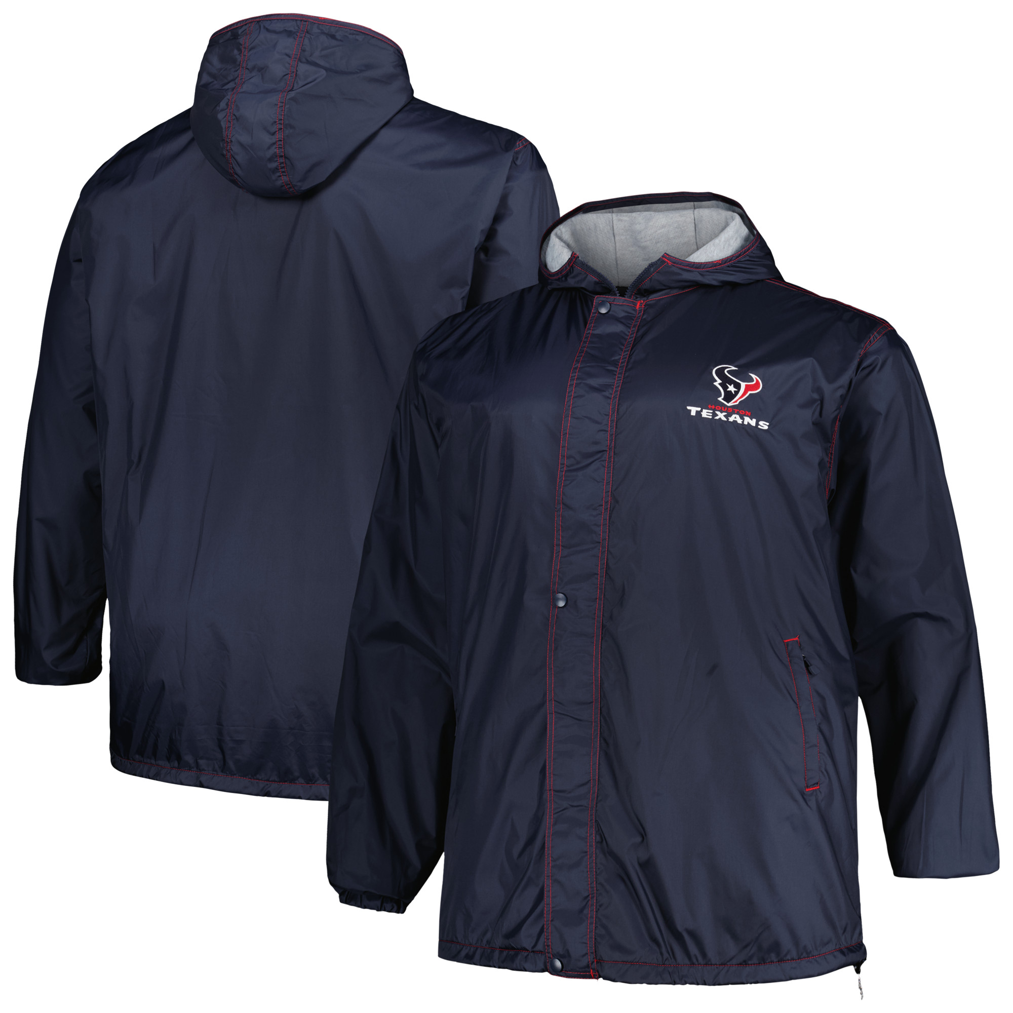 Men's Dunbrooke Navy Houston Texans Big & Tall Legacy Stadium Full-Zip Jacket - Image 5