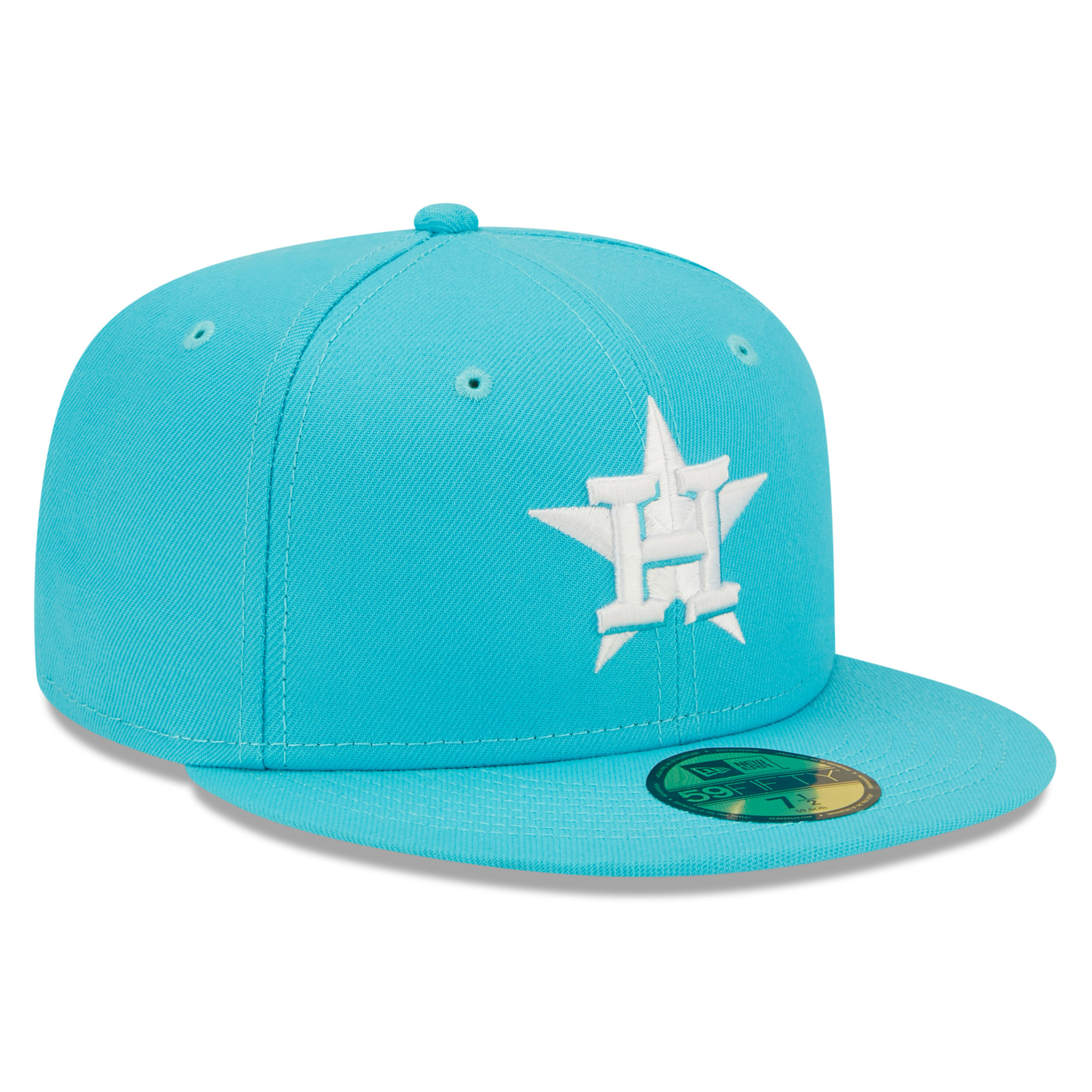 Men's New Era Blue Houston Astros Vice Highlighter Logo 59FIFTY Fitted Hat - Image 9