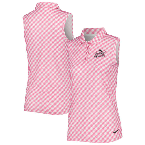Women's Nike Pink Arnold Palmer Invitational Victory Performance Sleeveless Polo - Image 10