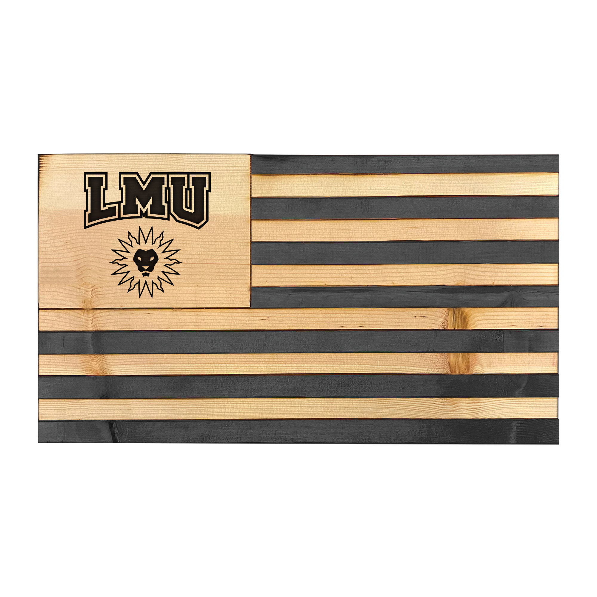 Loyola Marymount Lions 20'' x 36'' Etched Wood Flag
