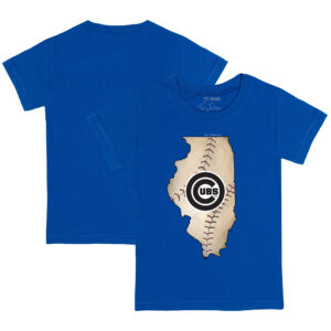 Toddler Tiny Turnip Royal Chicago Cubs State Outline T-Shirt