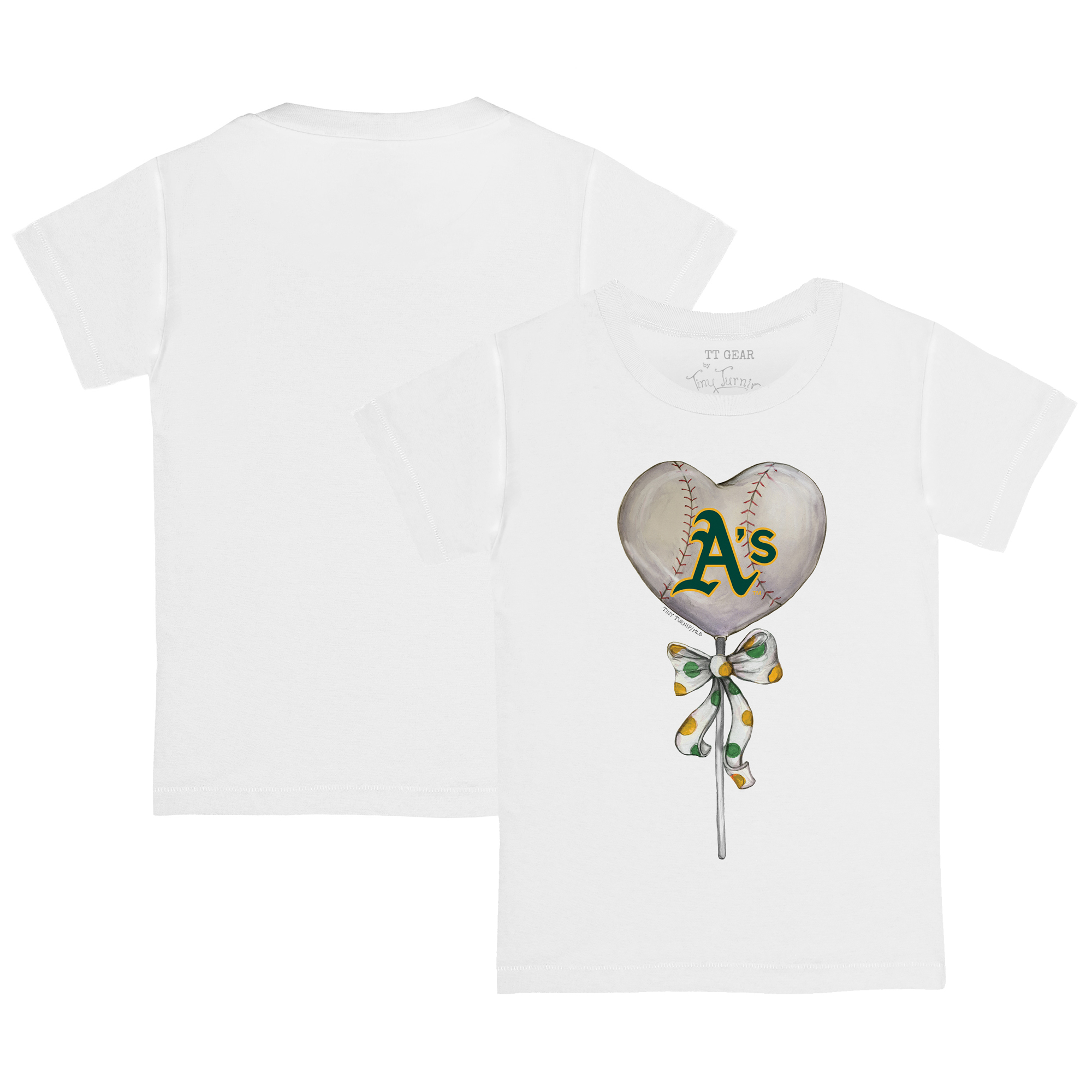 Youth Tiny Turnip White Athletics Heart Lolly T-Shirt