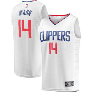 Men's Fanatics Terance Mann White LA Clippers Fast Break Player Jersey - Association Edition