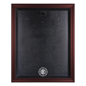 LA Clippers Mahogany Framed Team Logo Jersey Display Case