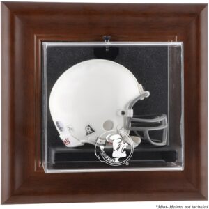 Florida State Seminoles Brown Framed Wall-Mountable Mini Helmet Display Case