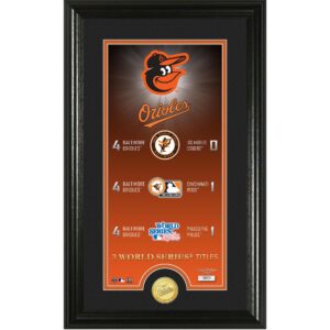 Highland Mint Baltimore Orioles 12" x 20" World Series Championships Legacy Supreme Photomint