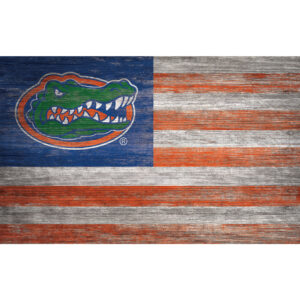 Florida Gators 11'' x 19'' Distressed Flag Sign