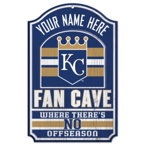 WinCraft Kansas City Royals Personalized 11'' x 17'' Fan Cave Wood Sign